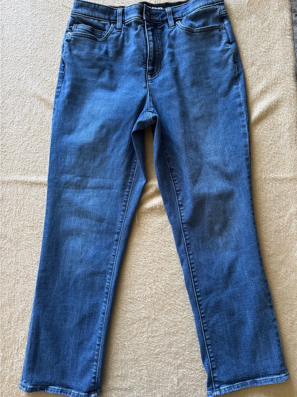 Lands' End Straight-Leg Women's Jeans in Deep Blue